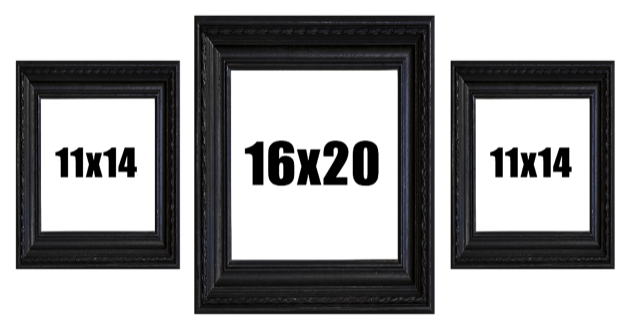 3 Large Picture Frame Layout